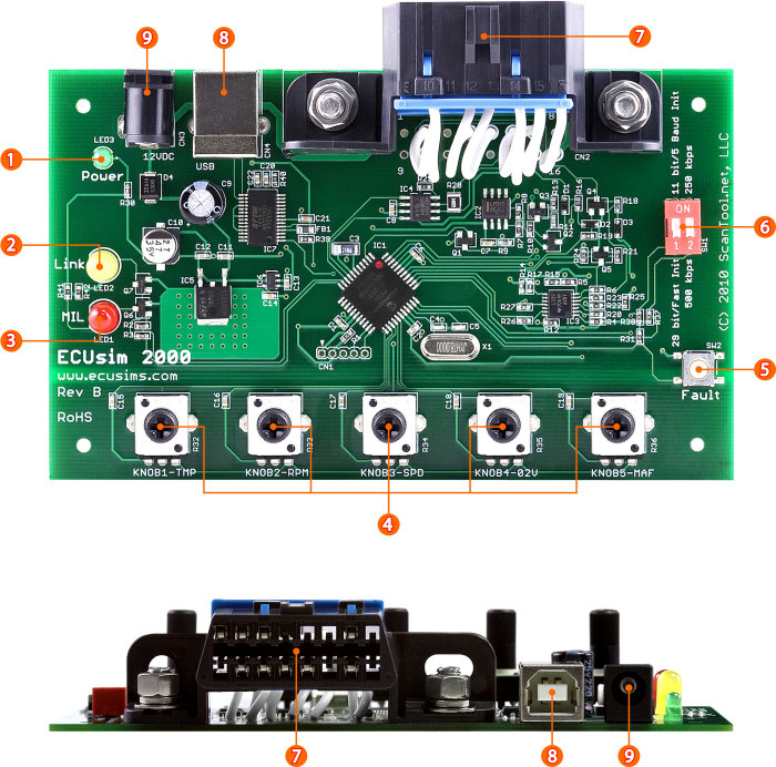 ECUsim 2000 OBD simulator