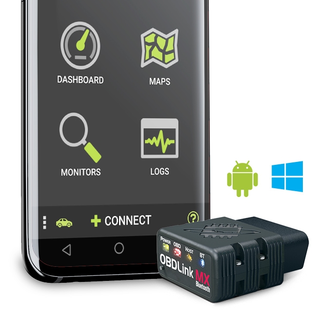 Android iPad OBDLink MX+ Bluetooth OBD2 Scanner Turns Your iPhone Trip Computer and Real-time Performance Monitor. Kindle Fire or Windows Device into a Professional-Grade Diagnostic Scan Tool 