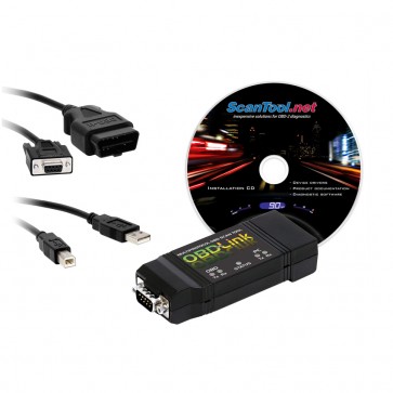 OBDLink, installation CD, OBD and USB cables.