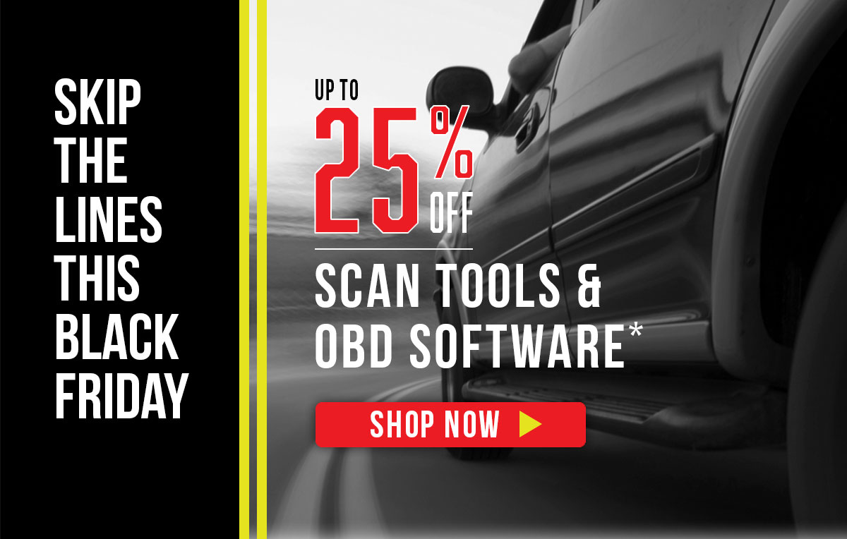 Black Friday Sale -  Up to 25% off scan tools and OBD software