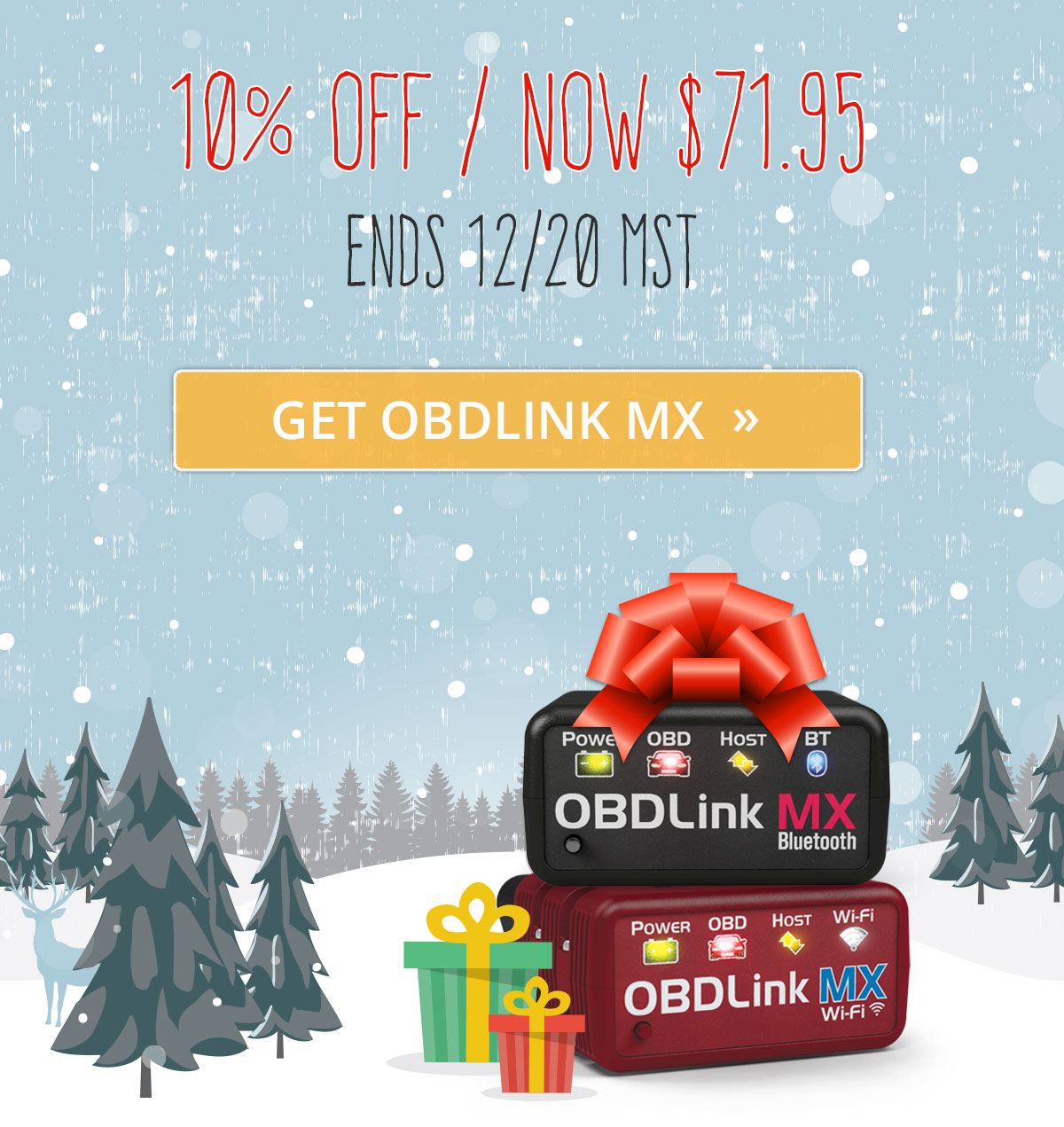 OBDLink Holiday Sale - 10% off OBDLink MX Bluetooth or MX Wi-Fi